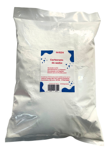 Carbonato De Sodio 2 Kg Nivelador De Ph.