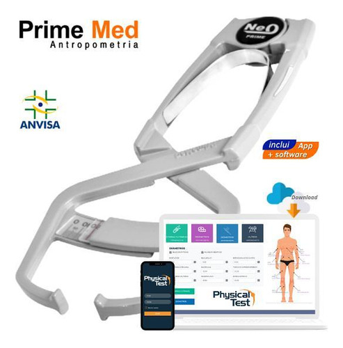 Adipometro Clinico Prime Med Neo Cinza Com Software Web
