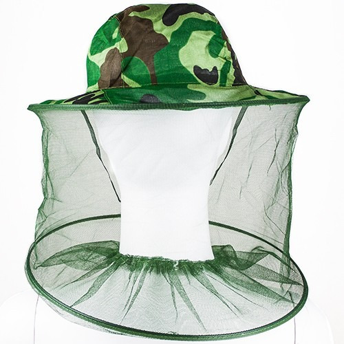 Chapéu Camuflado Protetor Com Mosquiteiro Camping Pesca Caça