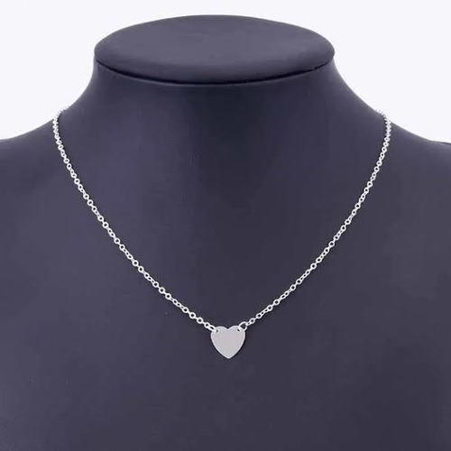 Collar Corazón 100% Plata Ley 0.925 Dije Y Cadena Envío 