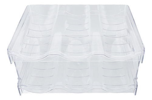 Organizador De Botellas De Agua Apilable De Doble Capa Trans