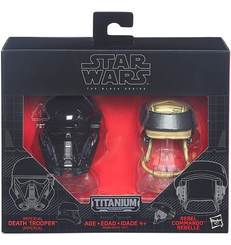 Imagen 2 de 7 de Star Wars Black Series Cascos Death Trooper & Rebel Commando