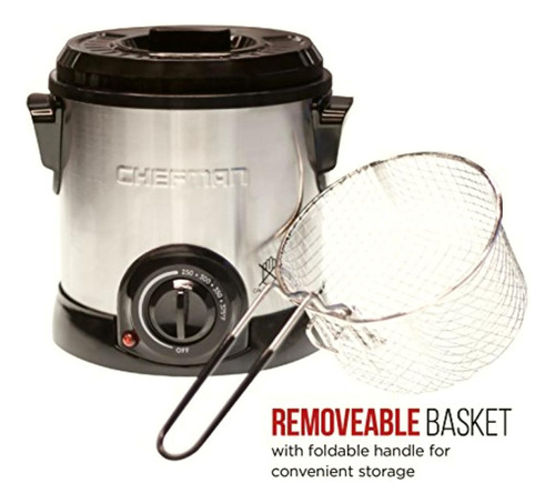 Chefman - Freidora De Aceite Con Canasta 1 Litro Deep Fry