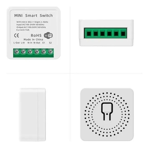 Kit 5 Un. Mini Interruptor Inteligente Wifi For Alexa Y