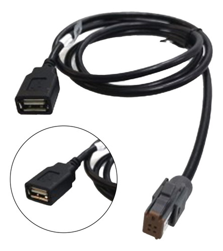 Cabo Adaptador Usb De Entrada De Áudio Preto Para Fio Conect