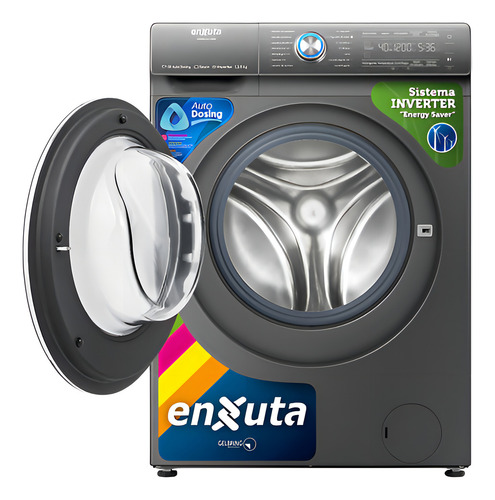 Lavaseca Enxuta C/front Inv 12kg Titanium 16128s