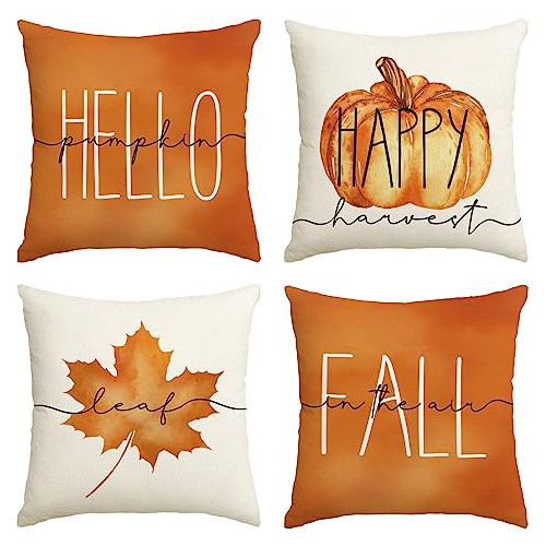 Avoin Colorlife Hello Pumpkin Fall Happy Harvest - Fundas De