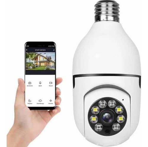 Camara Seguridad Foco Wifi 360 Sensor Audio Altavoz