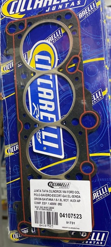 Imagen 2 de 2 de Junta Tapa Cilindro Competicion Vw-gol-senda 1.6-1.8 -1.4 Mm