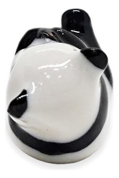 Figura Panda Pata Abrazo 1 Cerámica Pintada Miniatur, Cole