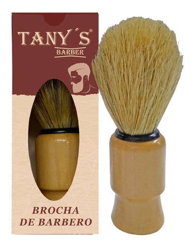 Tanys Brocha Barbero Cerdas 100% Naturales (12 Unidades)