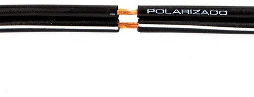 Cabo Polarizado Externo 2x1.00 - Preto 10 Metros