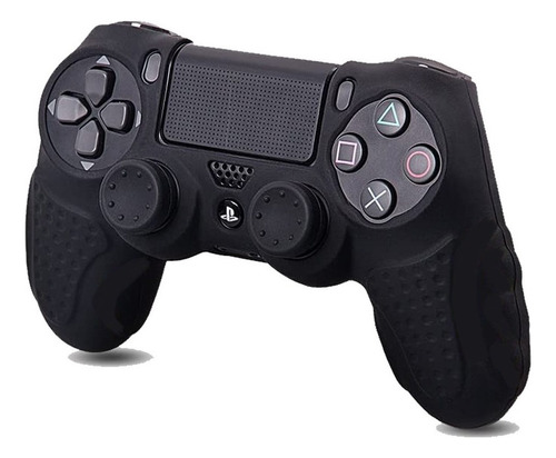 Ps4 Funda Expert Silicona Playstation 4 + 8 Grips Color Negro