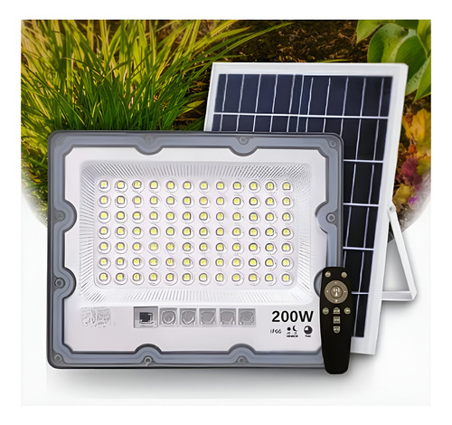 Kit 05 Refletor Solar Prova D'agua 200w Branco Frio 6500k Ry
