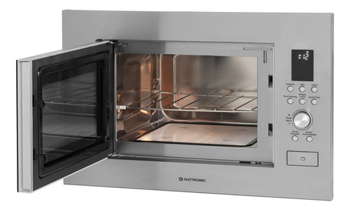 Microondas Elettromec Luce Flat Em Aço Inoxidável 23l 220v