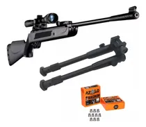 Comprar Rifle Caza Postones 5.5 + Bipode + Mira 4x20 + 100 Postones