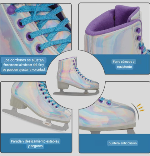 Patines Para Hielo Artísticos Para Mujeres, Niñas Talla 39