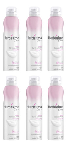 Desodorante Aero Herbíssimo Care Hibisco - Kit C/ 6un