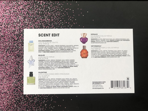 Set De 5 Mini Perfumes Mujer Scent Edit Dolce,mugler,valenti