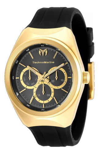 Reloj pulsera Technomarine TM 820017, con correa de silicona color oro