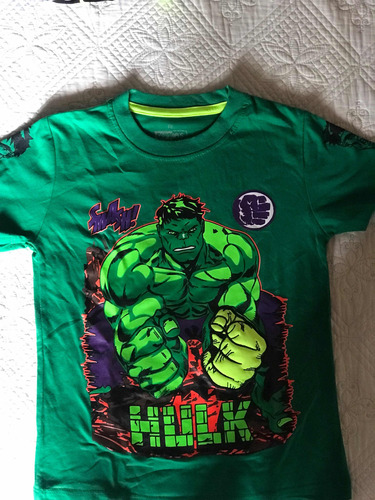 Franela Hulk Algodón Para Niños