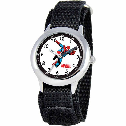 Reloj Negro Spider-man Para Muchachos W000115