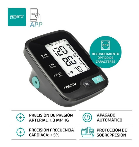 Imagen 6 de 8 de Tensiometro Digital Brazo Femmto Medidor De Presion Arterial Yk-bpa4
