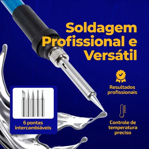 Kit Ferro De Solda 60W Several Importados Com Fluxo De Solda e ...