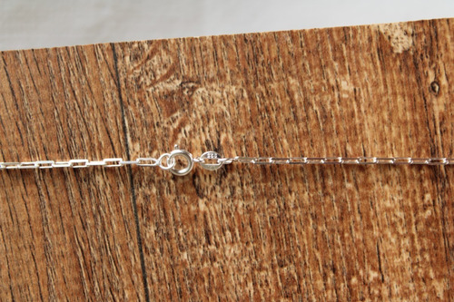 Corrente Cadeado Brilhante 2mm 60cm Prata 925 Caixa Veludo