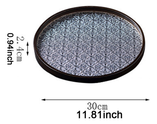 Bandeja Para Servir Con Flores De 30 Cm X 30 Cm X 2,4 Cm