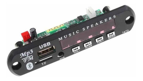 Placa P/ Amplificador - Modulo Usb Mp3 Bluetooth Aux 12volts