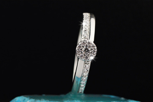 Imagen 4 de 10 de Anillos Compromiso Oro 18k Parejas Promesa Regalo Elegante.