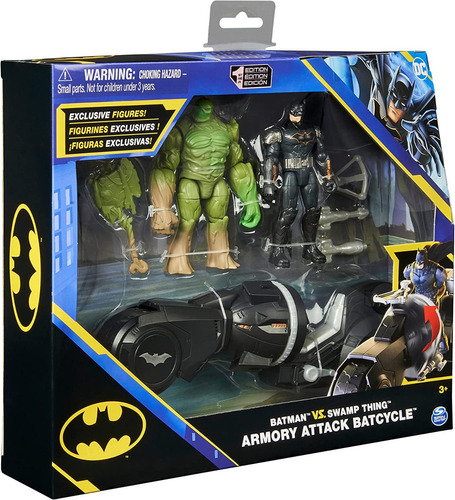 Muñeco Batman Vs Swamp Thing - Batman Amory Attack Batcycle