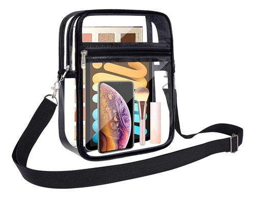 Bolso Transparente Monedero Transparente Negro Pequeño