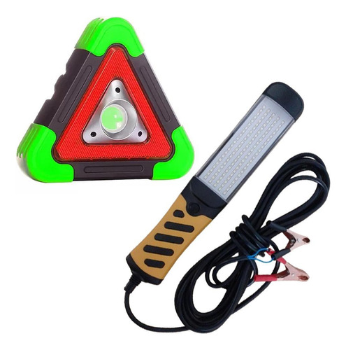 Kit Lanterna Pendente Emergência Sinalizador P/carro Luz Led