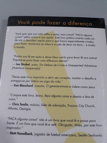 Livro Faça Alguma Coisa - Miles Mcpherson