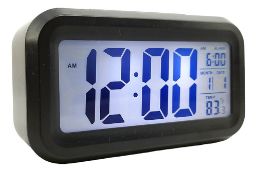 Relógio Preto De Mesa Digital Smart Optical Com Led Alarme