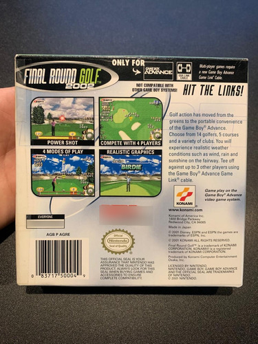 Final Round Golf 2002 Game Boy Advance (Usado)