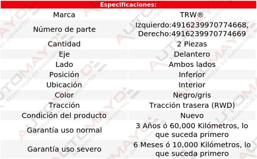 2) Horquillas Delanteras Inf Int Trw 323ci Bmw 2000
