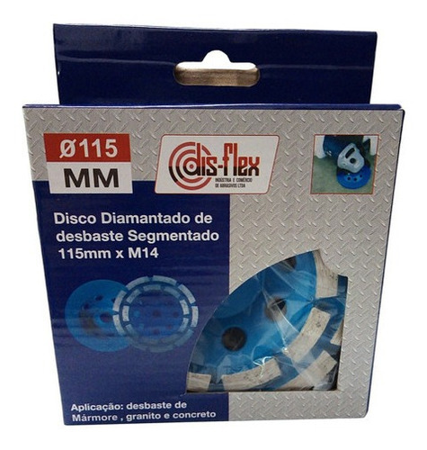 Disco de muela abrasiva de diamante para concreto y granito M14 115 mm, color azul