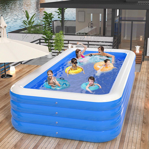 Alberca Inflable Grandes Piscinas Rectangular Azul