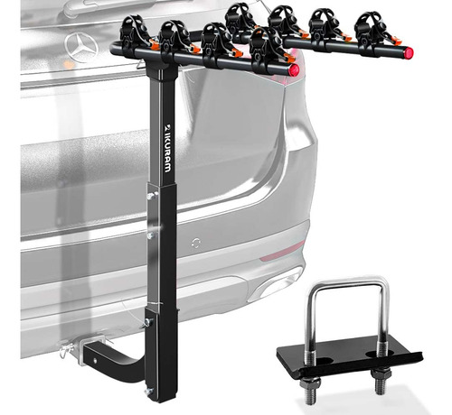 Soporte Para 4 Bicicletas Plegable Para Automóviles Con Rece