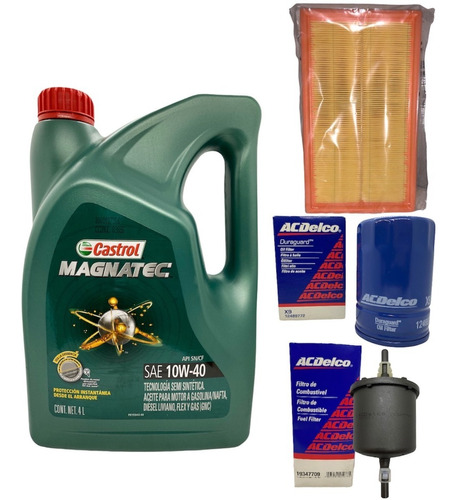 Kit 3 Filtros + Aceite Castrol Vw Gol Power Country 1.4 1.6