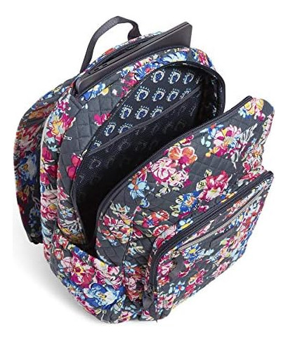 Vera Bradley Mochila Campus De Algodón Para Mujer, Pretty Po