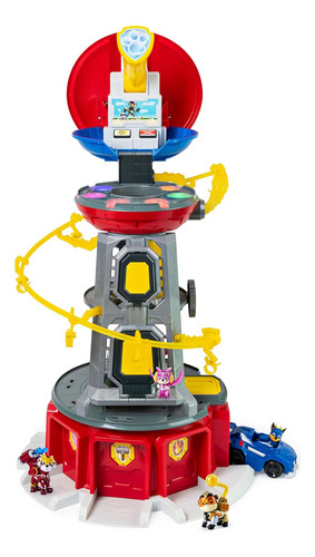 Paw Patrol, Mighty Lookout Tower Con 4 Figuras De Acción De