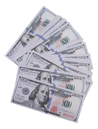 100 Billetes Didactico Utileria 100 Dolares P Lanza Billetes