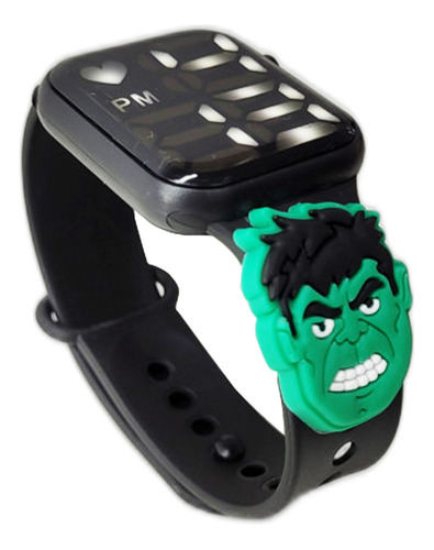 Relógio Digital Infantil Incrível Hulk Resistente À Água