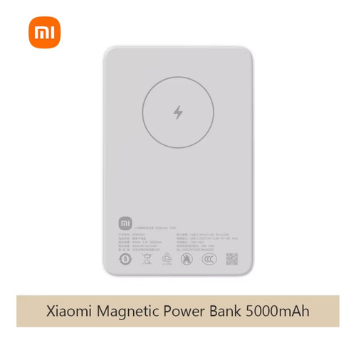 Power Bank Xiaomi 5,000mah Magnético Inalambrico Tipo C