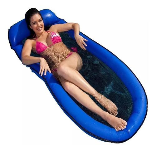 Imagen 3 de 9 de Colchoneta Inflable Flotador Pileta Adulto Con Red Mesh