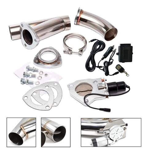 Cut Out 2 PuLG Exhaust Escape Libre + Control Remoto Nuevo